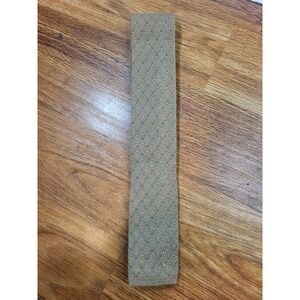 Vtge MW Designs Napa Ca Tan Teal Diamond Knit Tie
